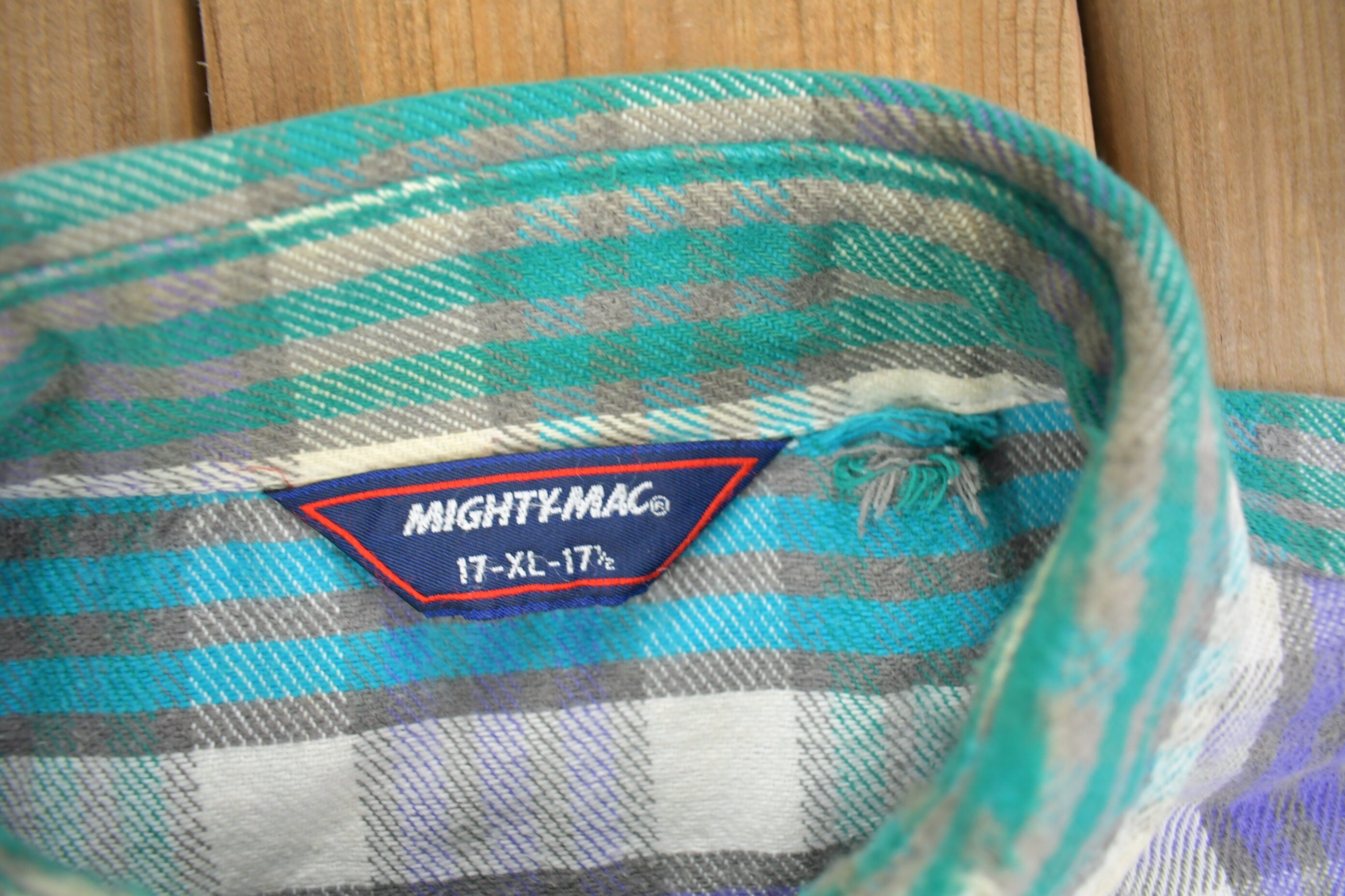 Vintage 1980s Mighty-Mac Plaid Flannel Button Up Shirt