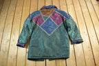 Vintage 1980s Current Seen Embroidered Abstract Jacket Womens Small