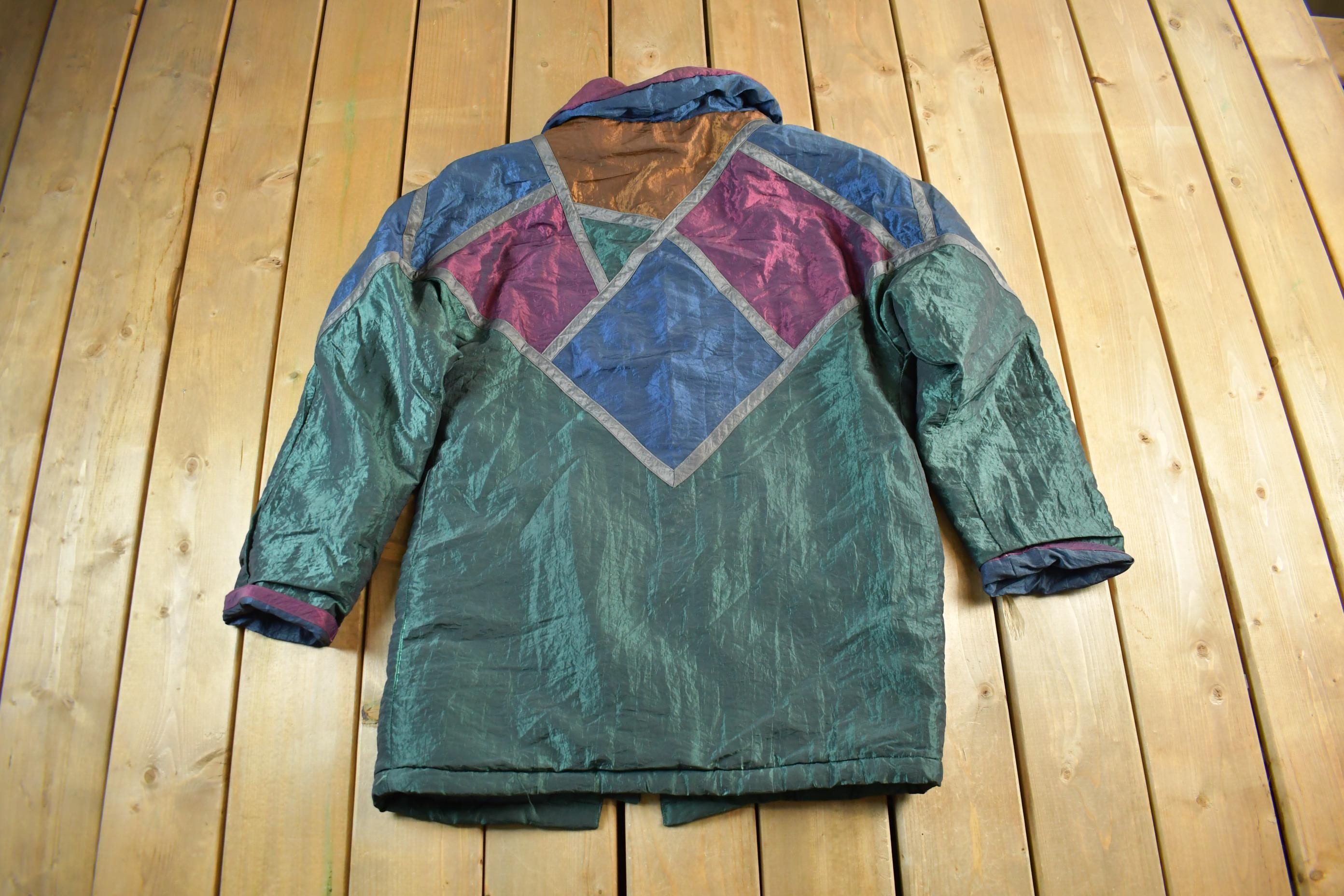 Vintage 1980s Current Seen Embroidered Abstract Jacket Womens Small