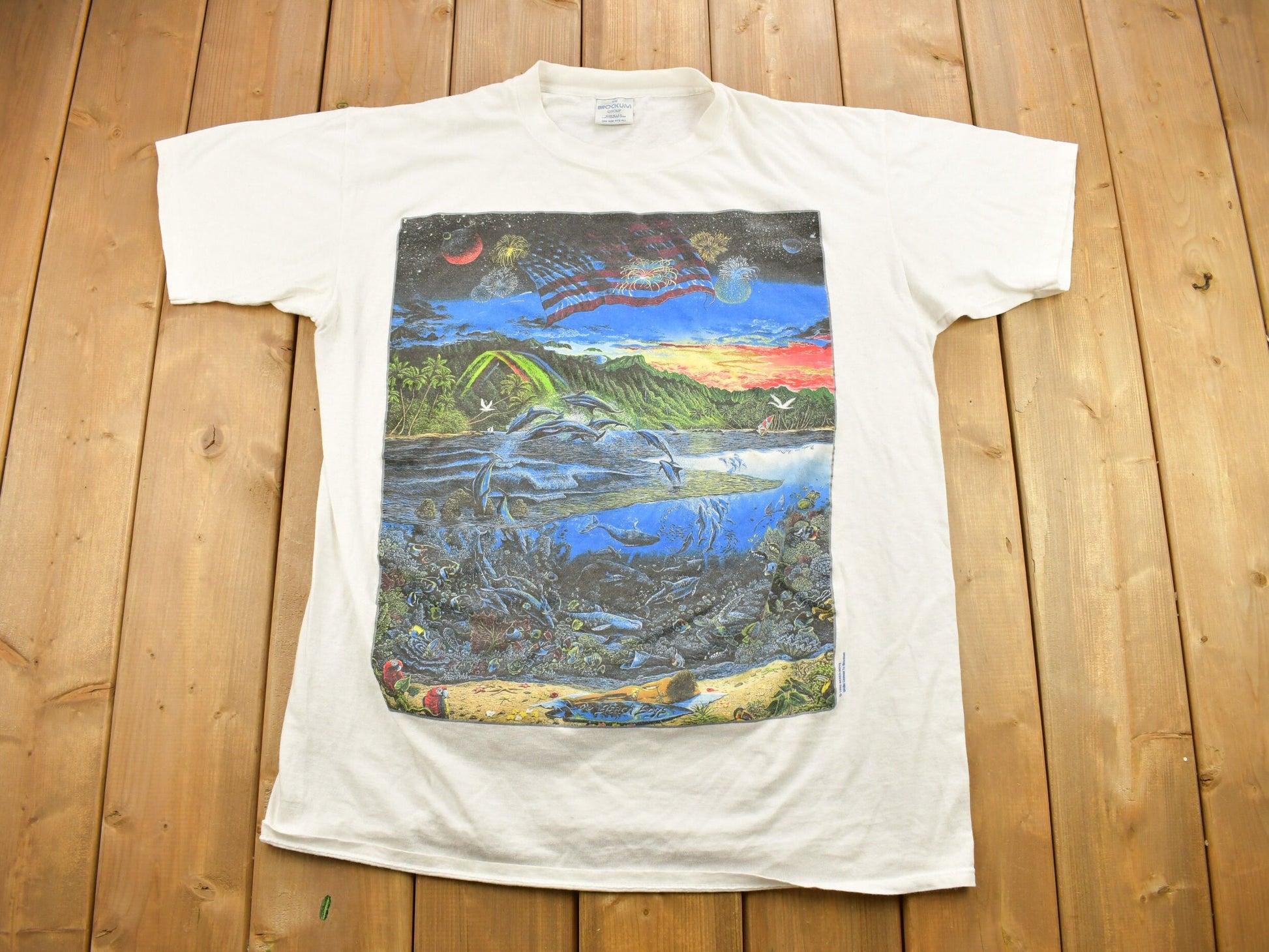 Vintage 1992 The Beach Boys Pet Sounds Crossing American Theme Rock Band T-Shirt Men's 2XL