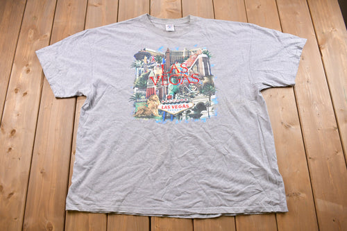 Vintage 1990s Las Vegas Embroidered T-Shirt / 80s / 90s / Streetwear Fashion / Made In USA / Vacation Tee / Travel & Tourism