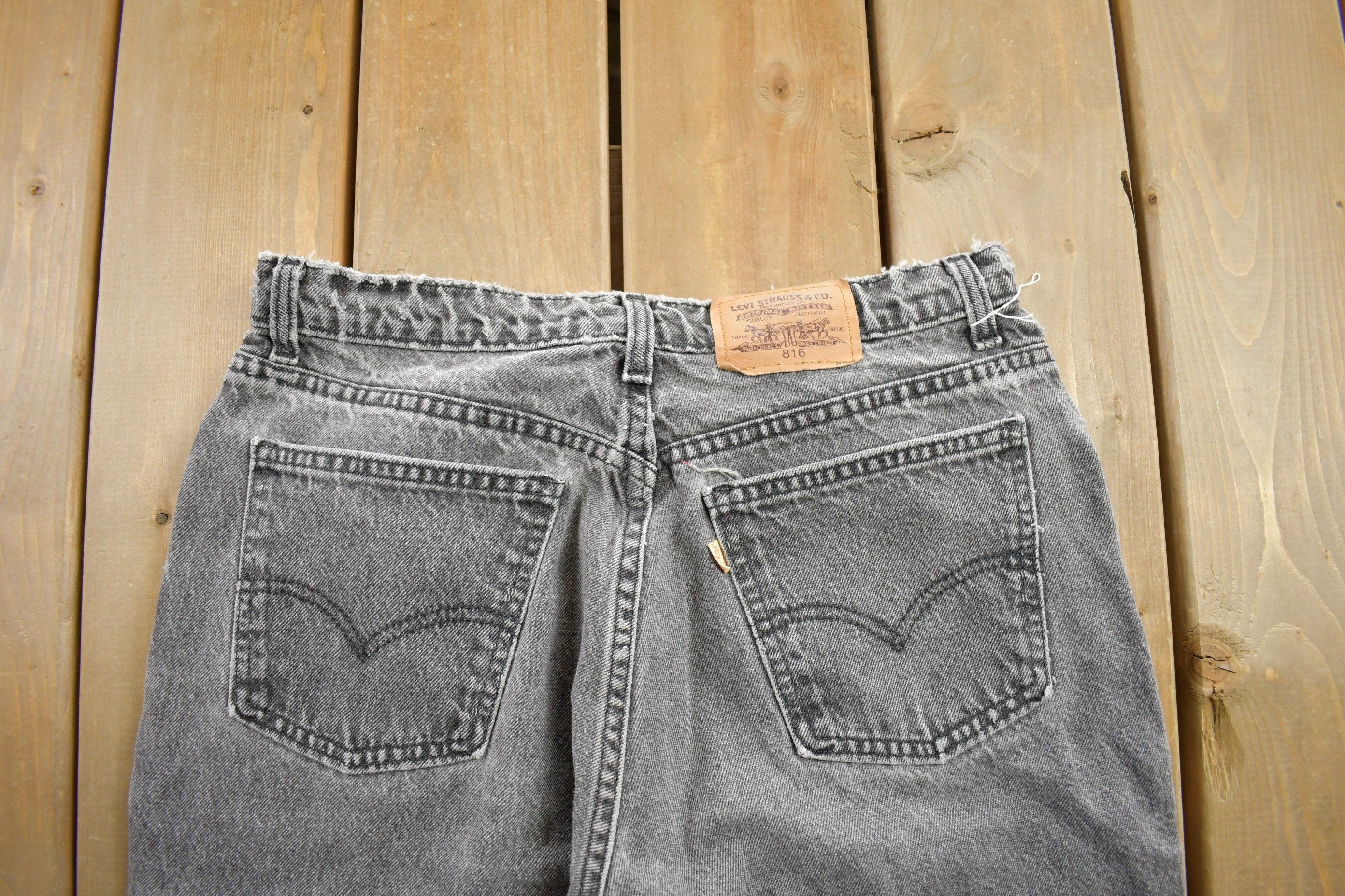 Vintage 1990s Levi's 816 Faded Black Jeans Size 30x30