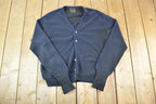Vintage 1980s JC Penny Knit Perfect Mild Distress Cardigan Sweater Made In USA