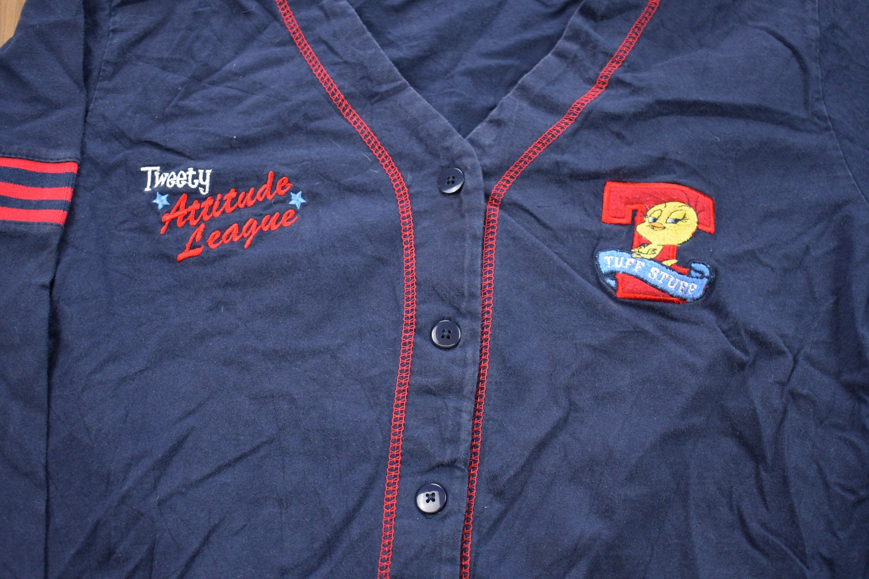 Vintage 1990s Looney Tunes Tweedy Bird Baseball Jersey Shirt