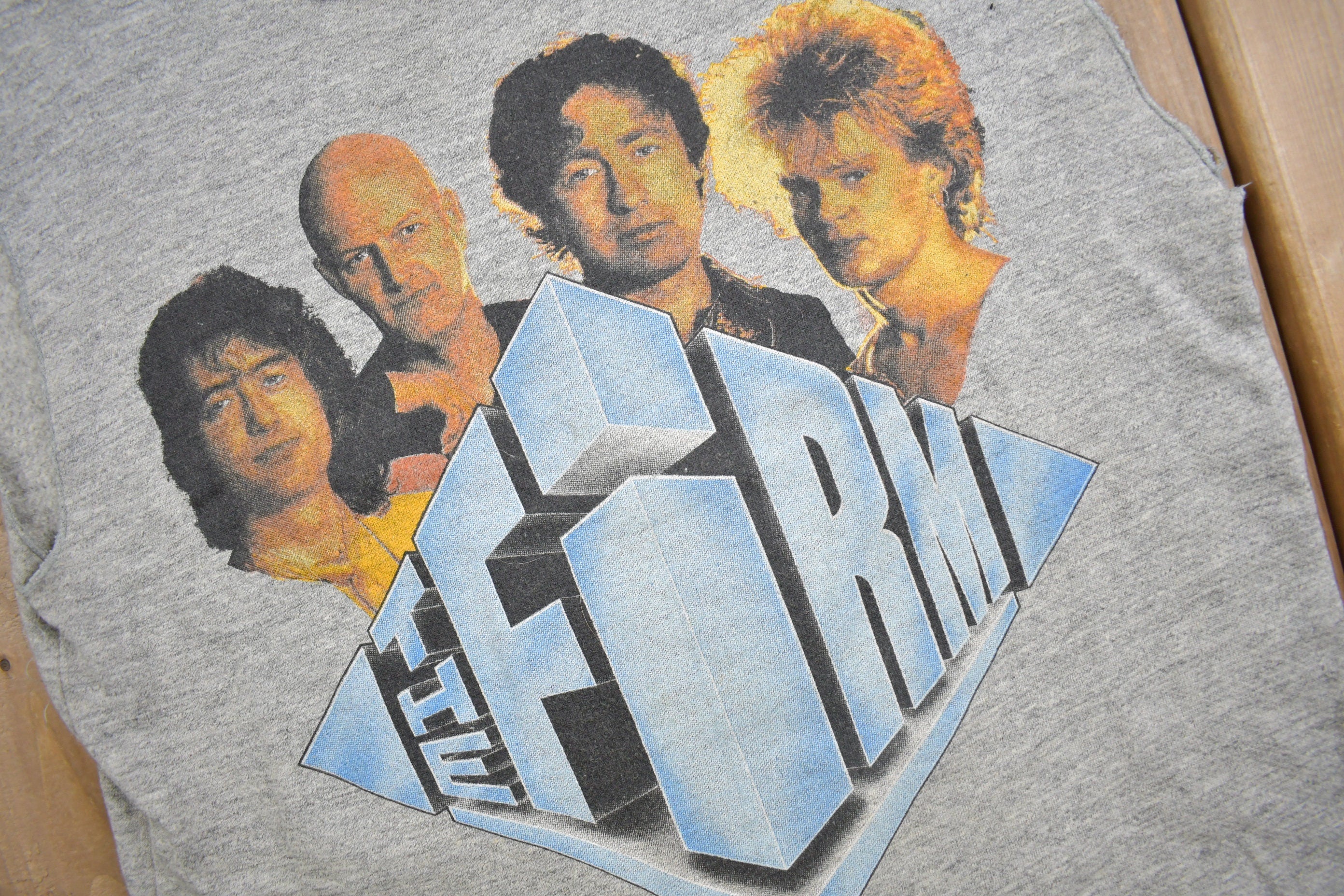 Vintage 1985 The Firm Distressed Band Muscle T-Shirt