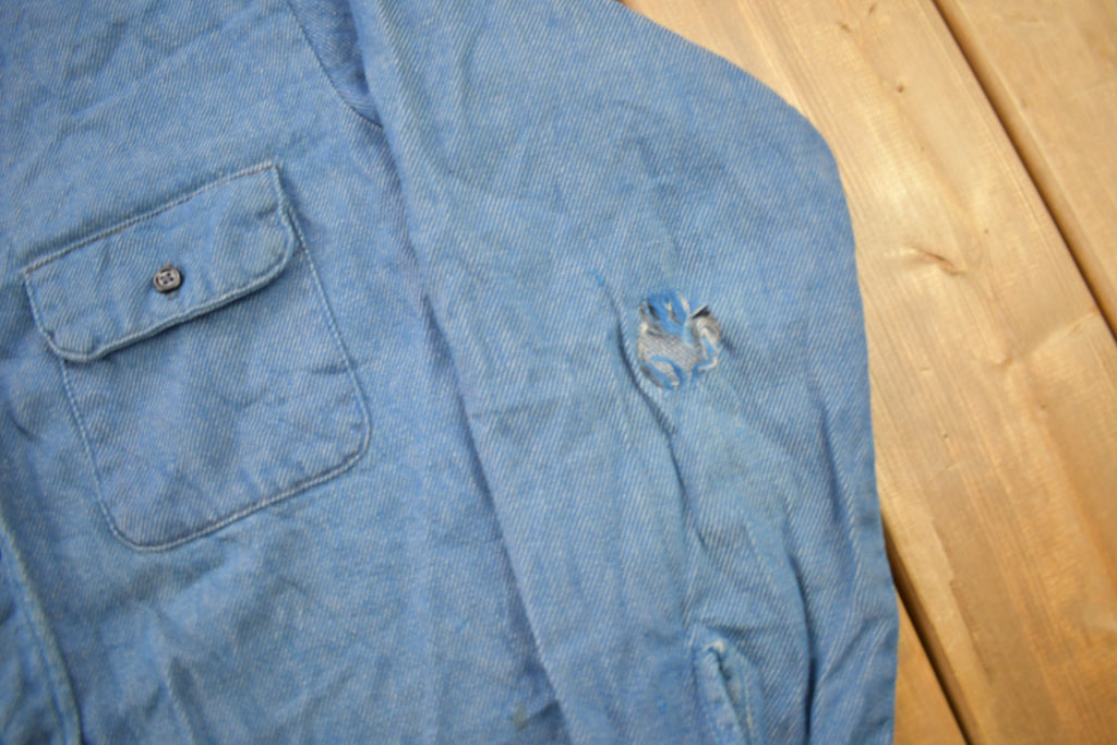Vintage 1980s Five Brother Blank Button Up Shirt