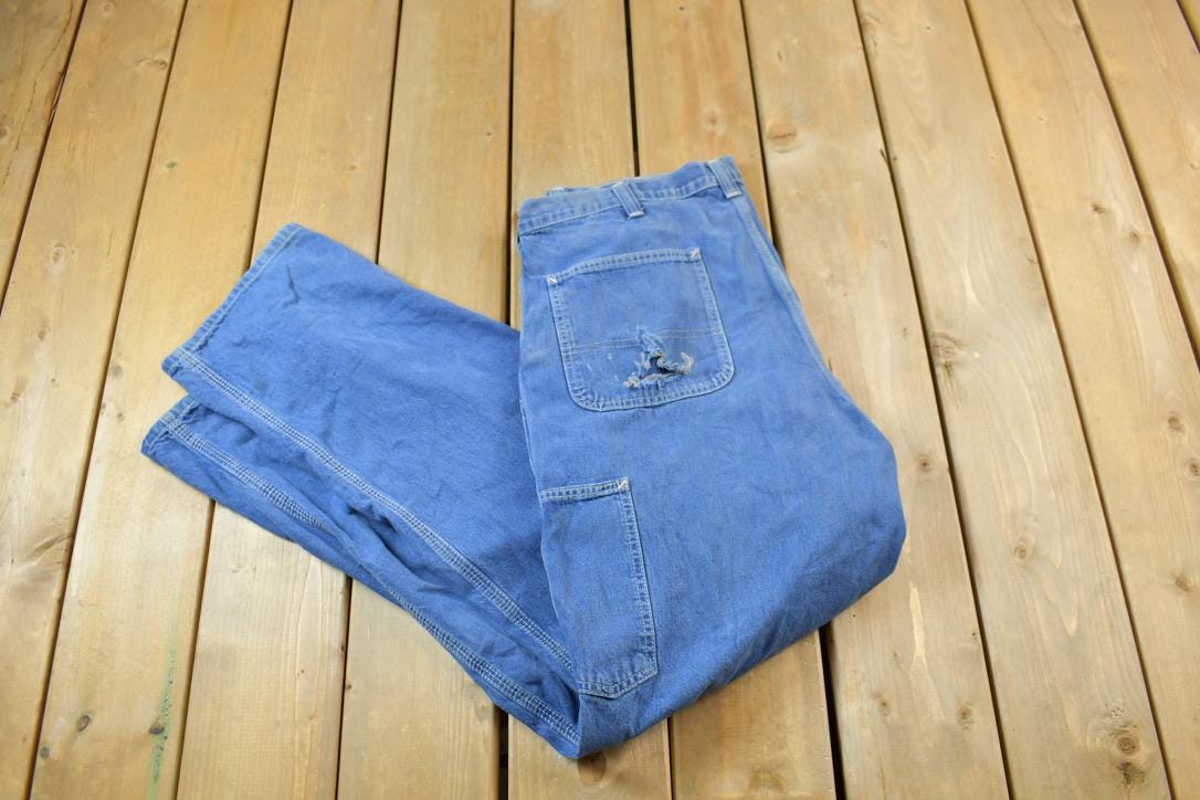 Vintage 1990s Carhartt Denim Work Jeans Size 36 x 34