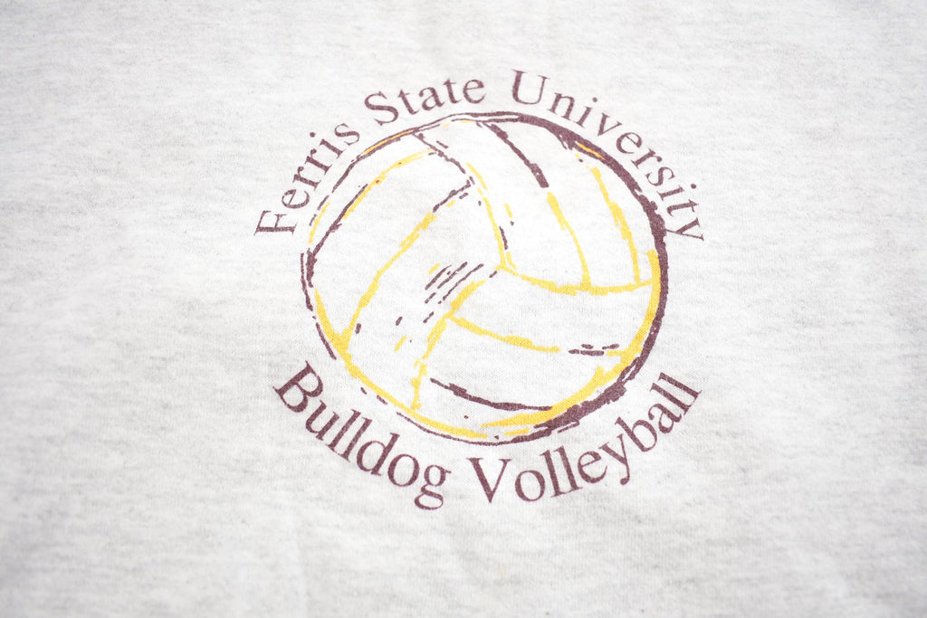 Vintage 1990s Russell Athletic Ferris State Bulldog Volleyball Crewneck Sweatshirt Made In USA