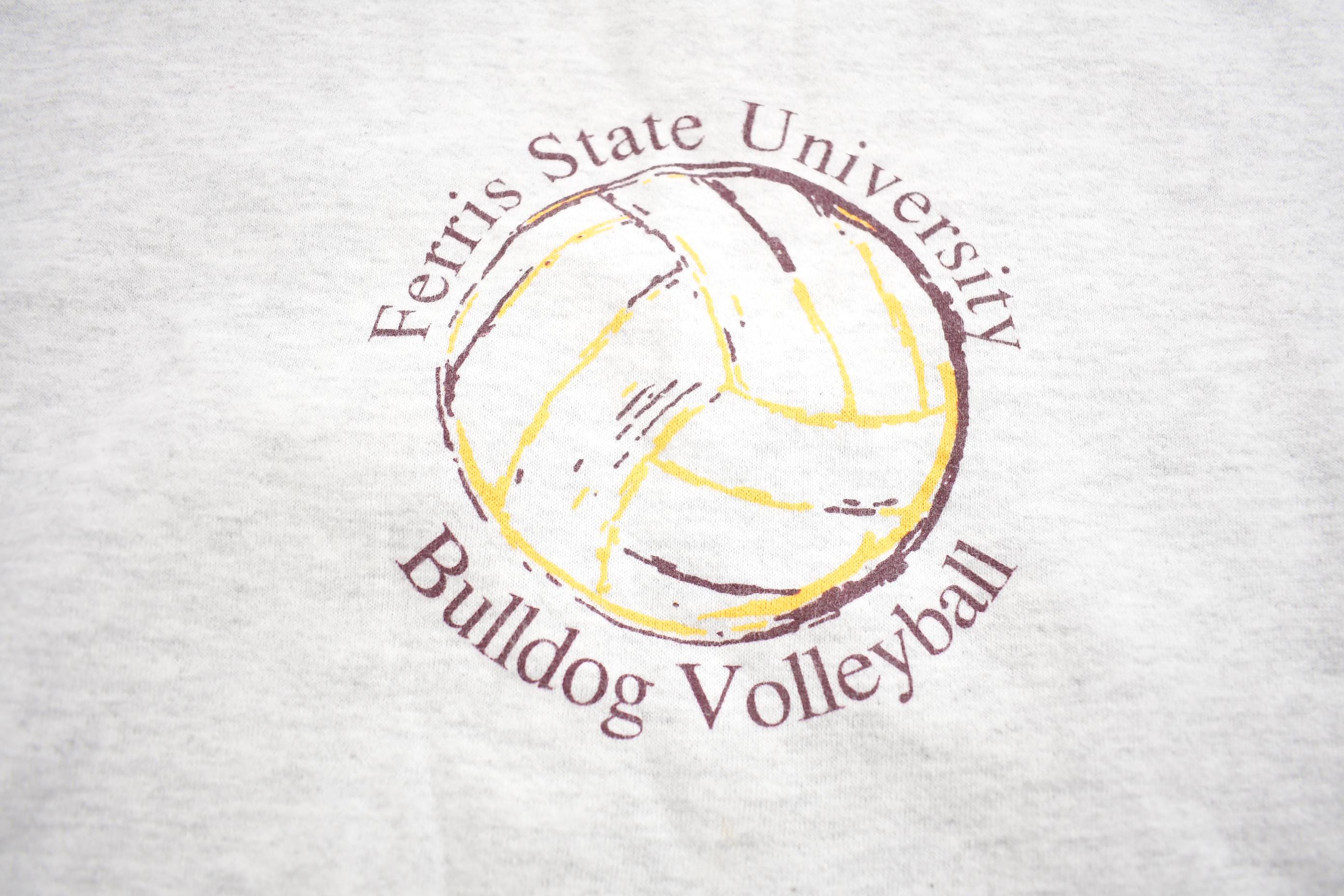 Vintage 1990s Russell Athletic Ferris State Bulldog Volleyball Crewneck Sweatshirt Made In USA