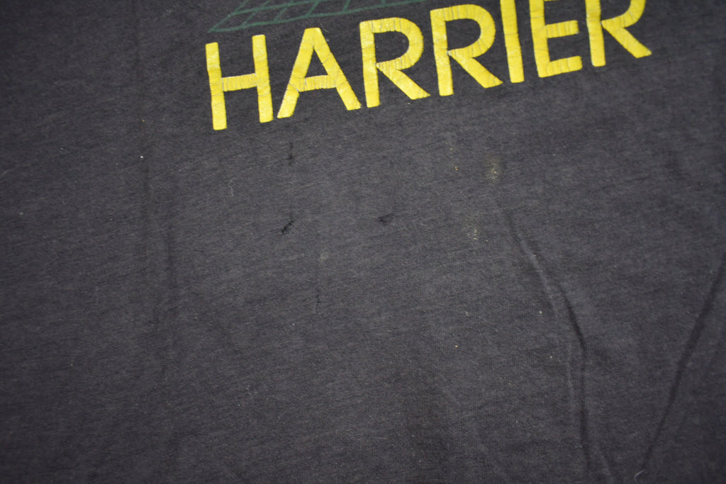 Vintage 1980s EAA Oshkosh Harrier Jet Graphic T Shirt