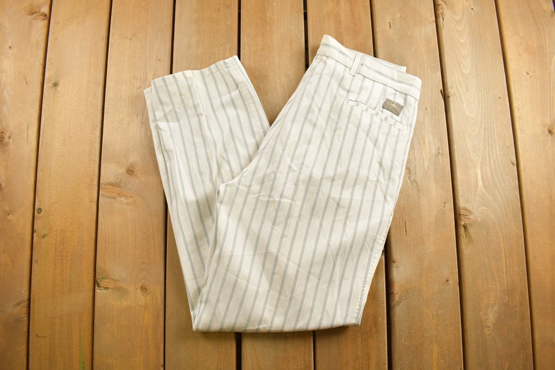 Vintage 1970s Levi's Officer Corps Striped Pants Size 34 x 31