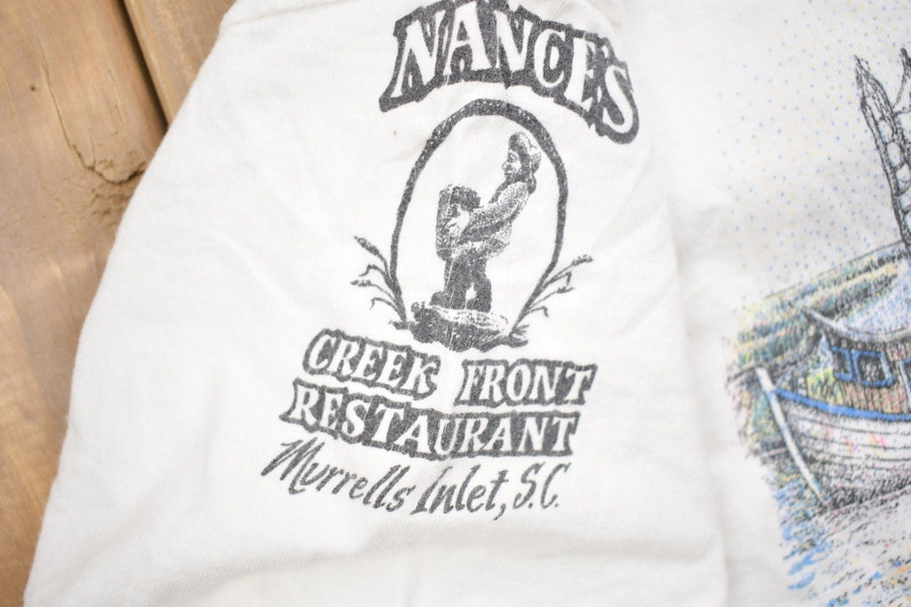 Vintage 1990s Murrells Inlet Nance's Creek Front Restaurant T-Shirt