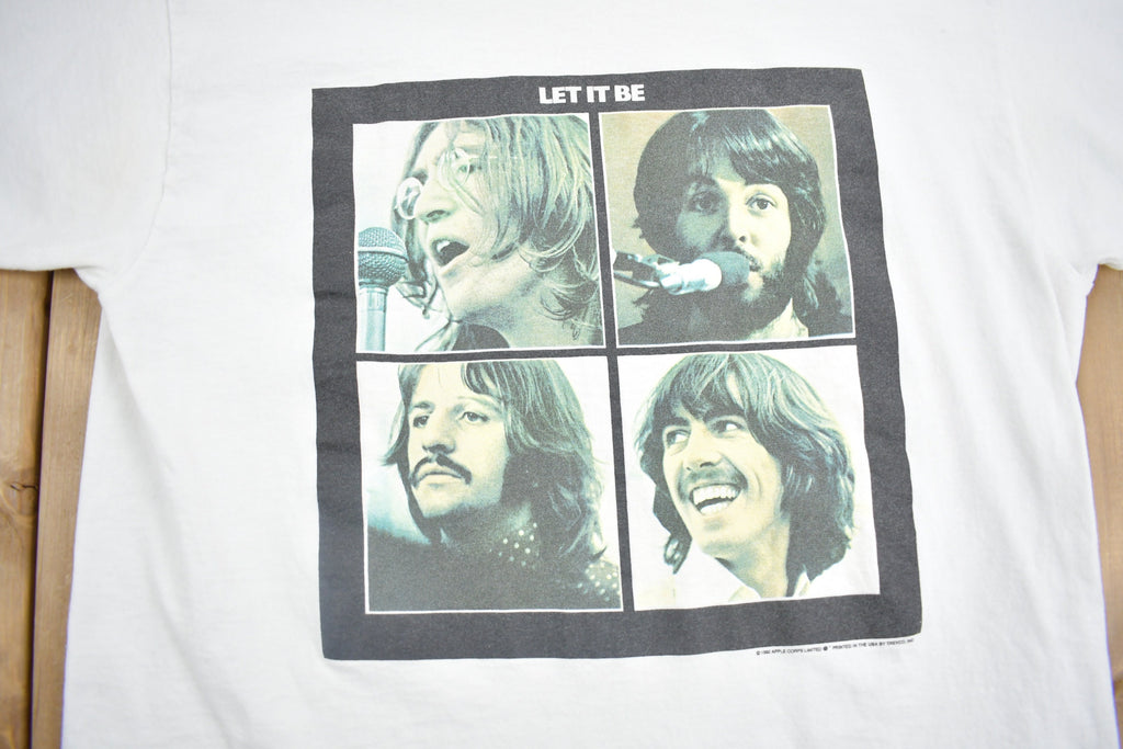 Vintage 1992 The Beatles Let It Be Graphic Band T-shirt
