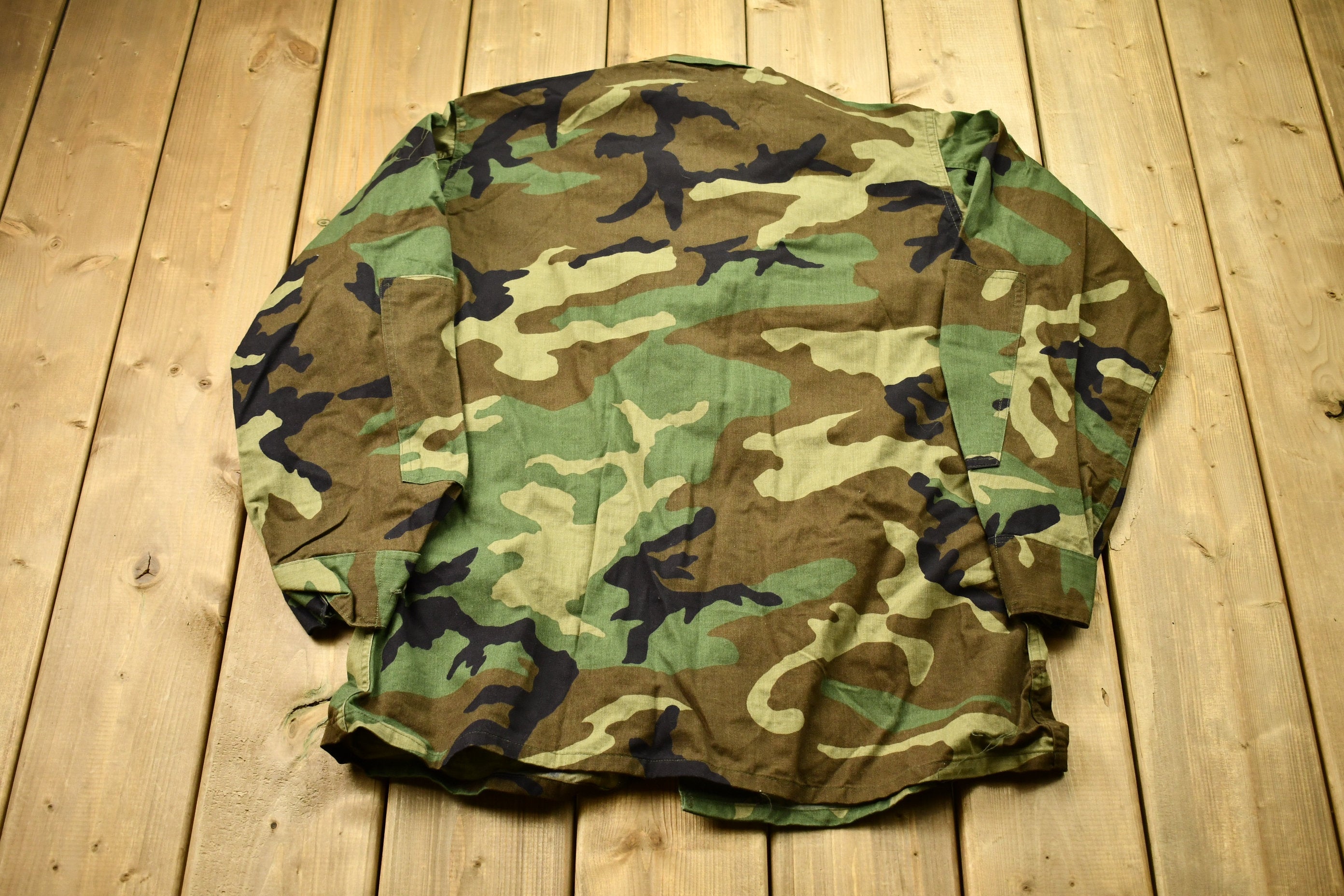 Vintage 1990s Camo Military Field Jacket