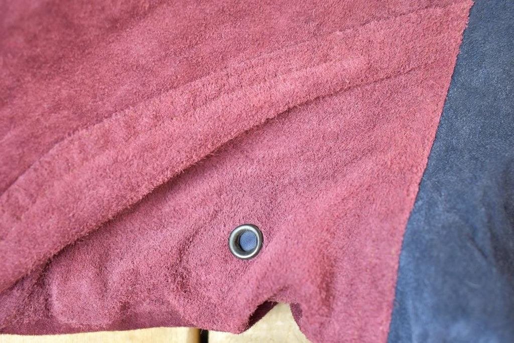 Vintage 1990s Ada Colour Block Leather Boho Rock Jacket Made In USA