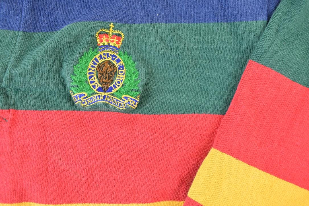 Vintage 1990s Barbarian Logo Rugby Quarter Button Up Shirt