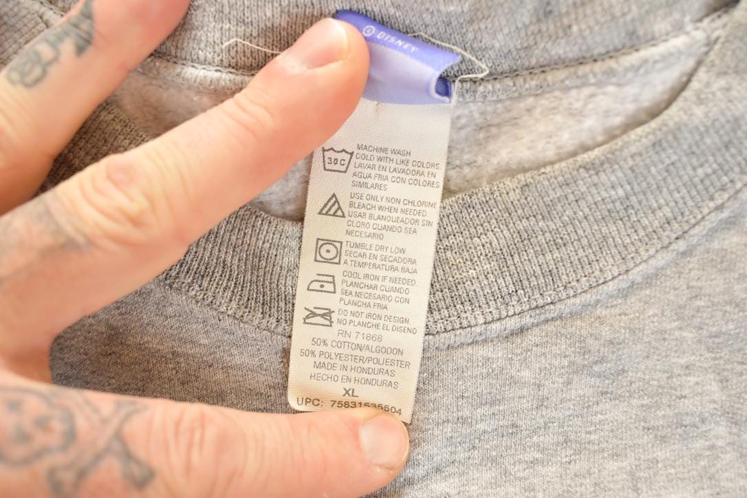 Vintage 1990s Disney Pooh Bear Christmas Crewneck Sweatshirt Men's L / Made In USA / 90s Xmas Love / Vintage Cute Cartoon Holidays