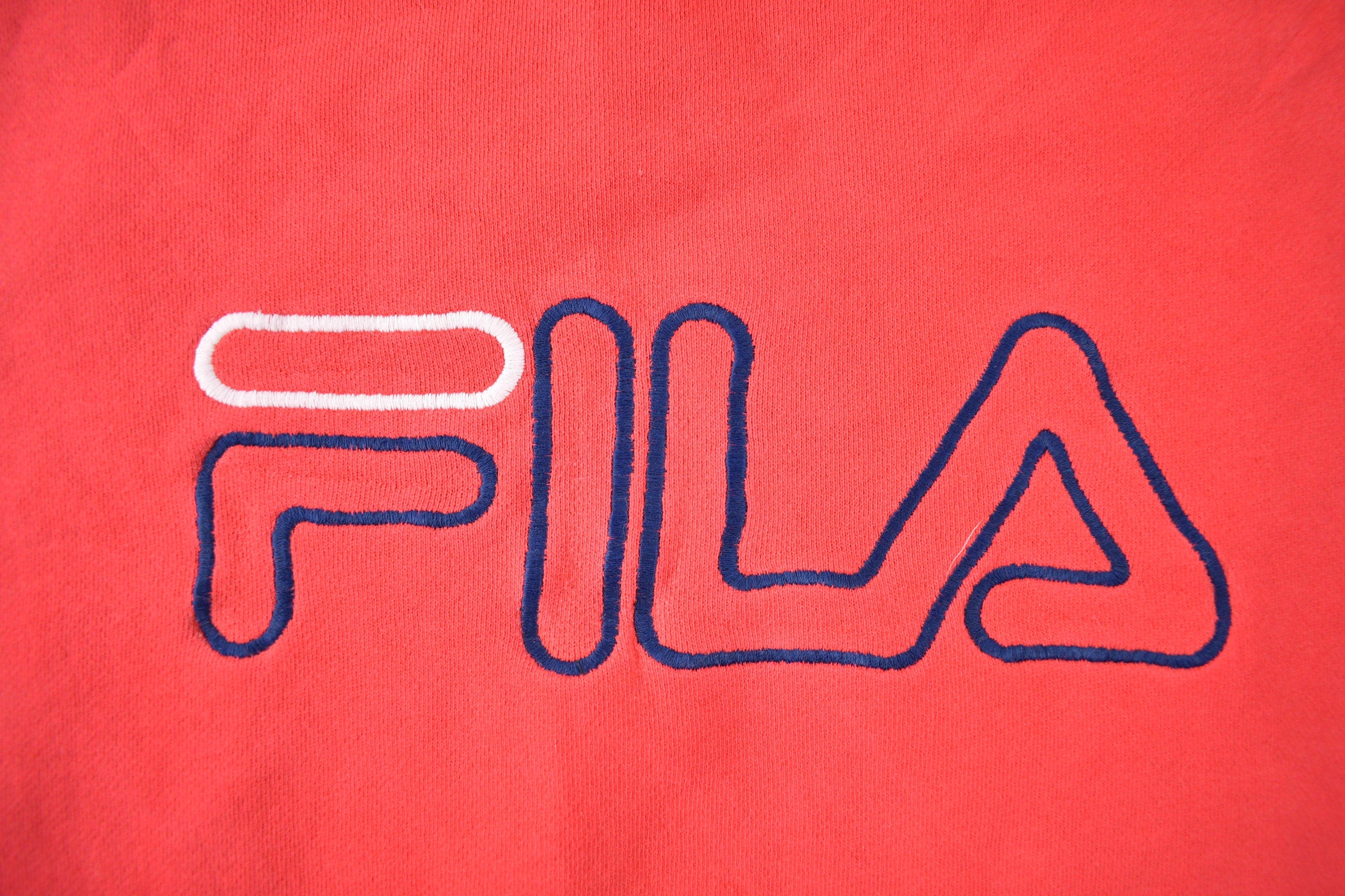 Vintage 1990s Fila Tank Top Crewneck Sweatshirt Made In Canada