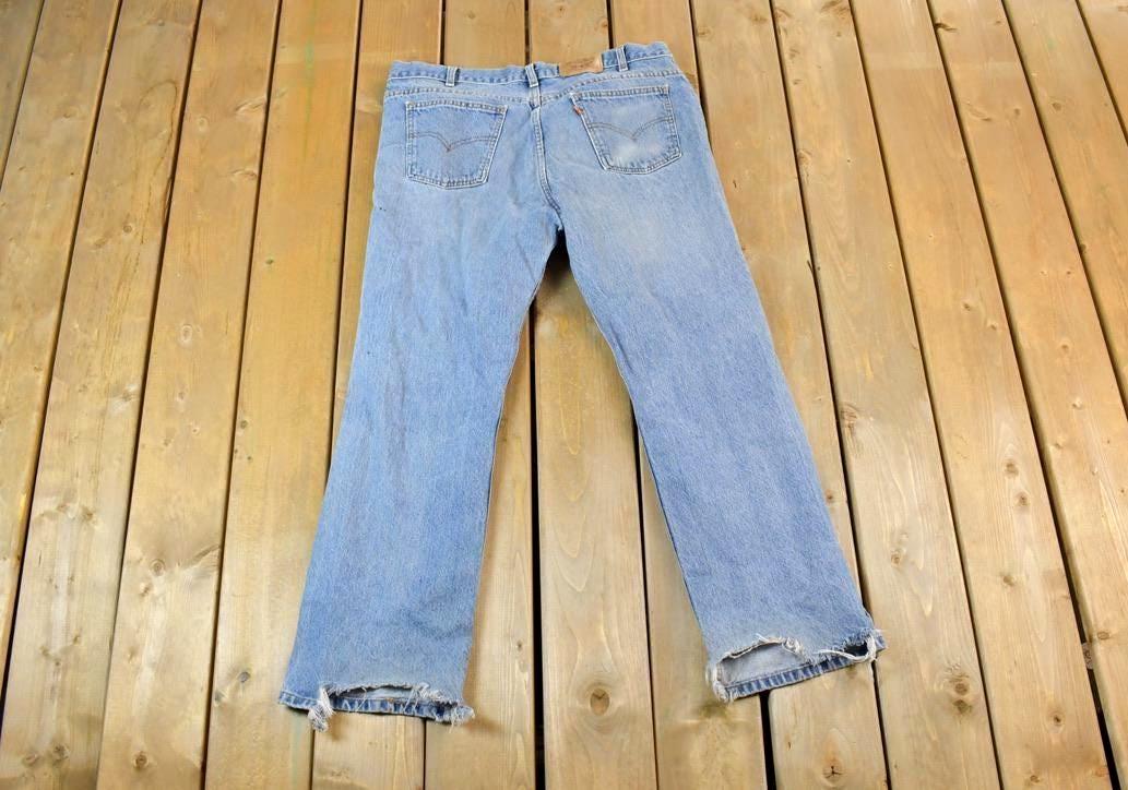 Vintage 1990s Levi Strauss Orange Tab Baggy Denim Jeans Size 38 x 30