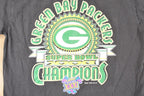 Vintage 1996 Logo 7 Green Bay Packers Super Bowl Champions NFL T-Shirt Men's L