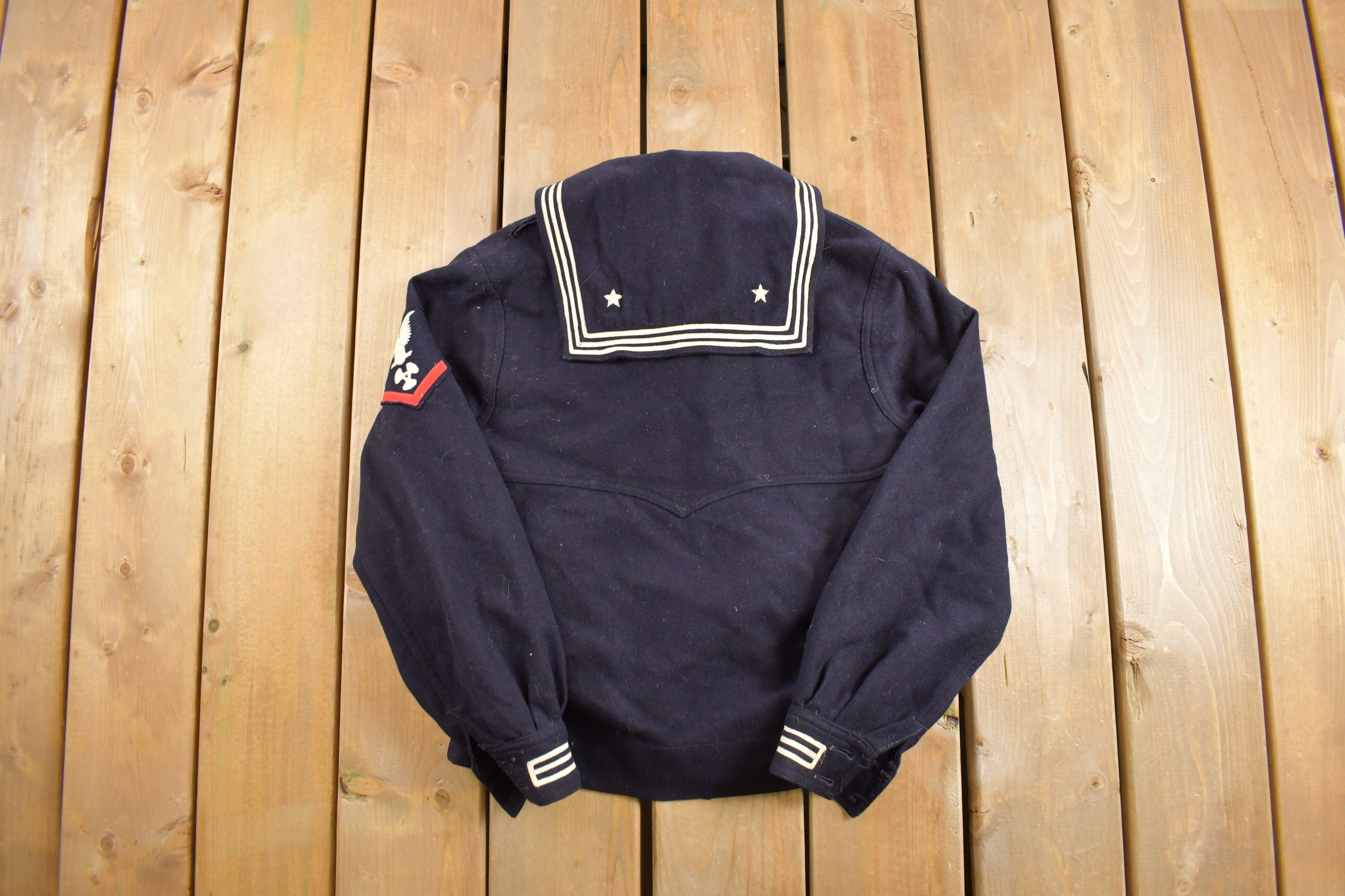 Vintage 1950s Naval Clothing Factory Sailor Uniform Pullover