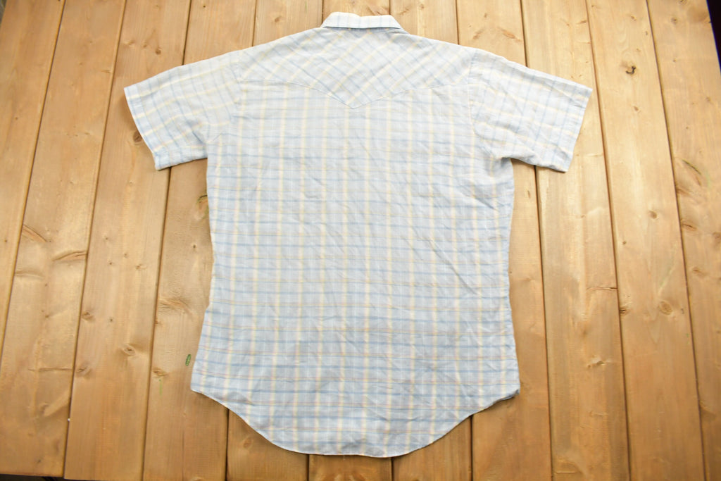 Vintage 1990s Roebucks Flannel Button Up Shirt / 1990s Button Up / Vintage Flannel / Plaid Shirt / Button Down / Western / Casual