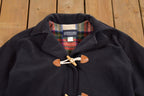 Vintage 1980s Lands End Wool Full Length Over Coat