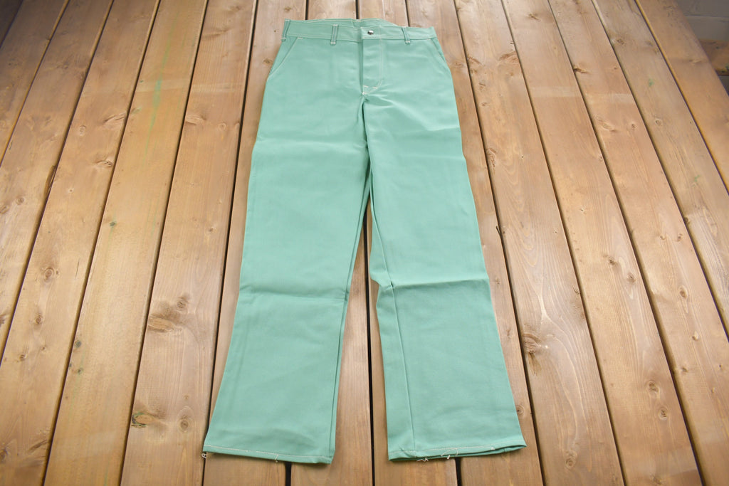 Vintage 1980's Seafoam Green Straight Leg Jeans 33 x32