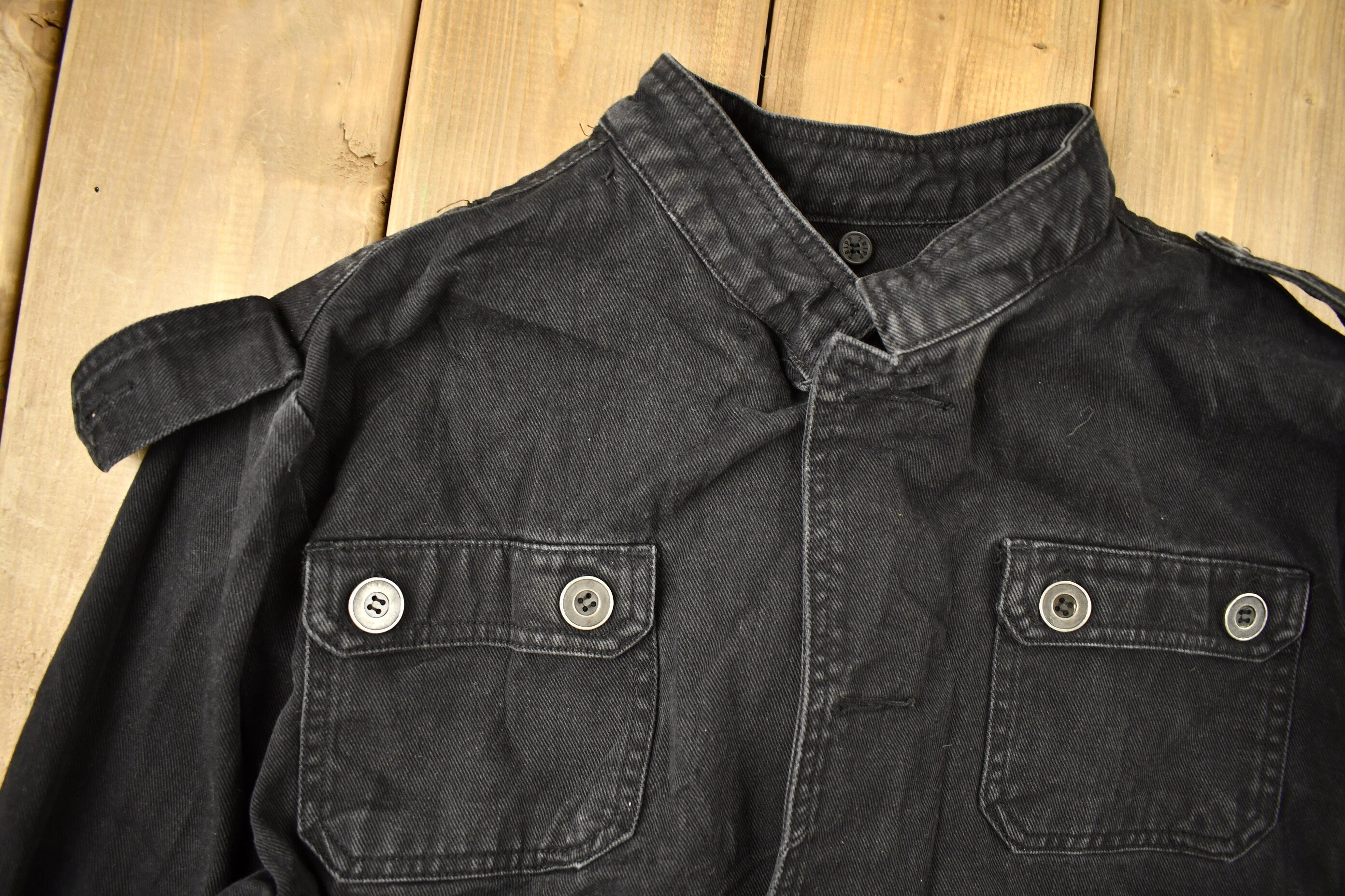Vintage 1990s Tripp NYC Goth Style Button Up Jacket  Biker Jacket  NYC Streetwear  Vintage Tripp  Gothic