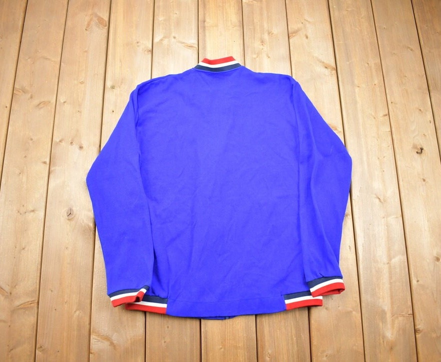 Vintage 1990s Blank Zip Up Athletic Sweatshirt