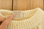 Vintage 1980s Bonner Ireland Fisherman Ribbed Wool Knit Sweater Men's Medium