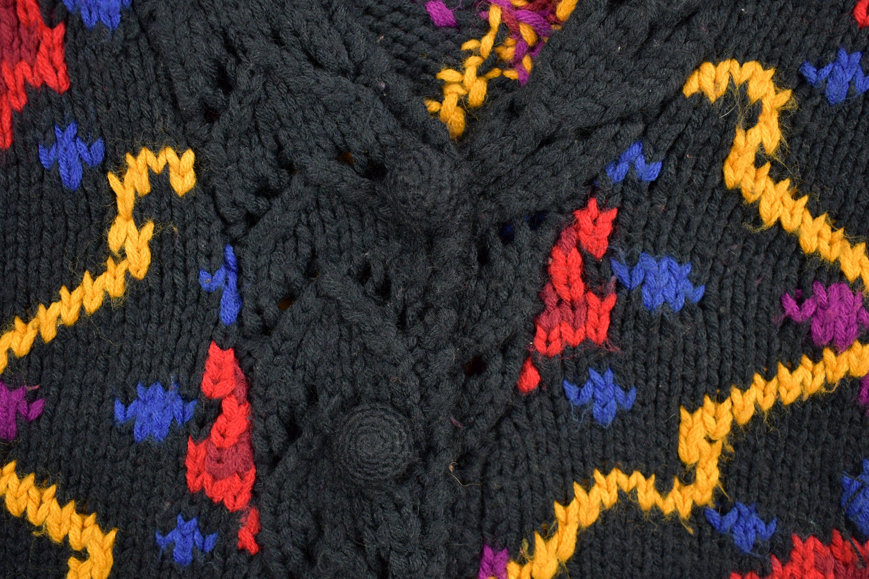 Vintage 1990s Karen Scott Floral Knit Cardigan Sweater