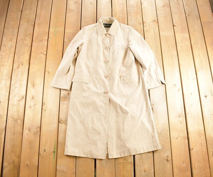 Vintage 1990s Claude Havrey Satin Trench Coat