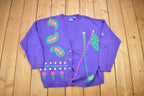 Vintage 1990s EP Pro Golding Theme Knitted Cardigan Sweater