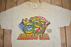 Vintage 1990s USA Americas Team Olympic Graphic T Shirt