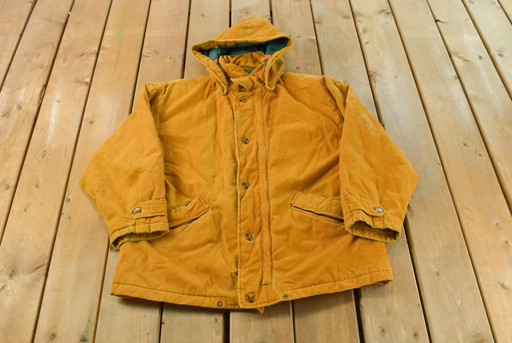 Vintage 1990s Limited Collection Lined Hooded Full Zip Light Jacket Men's L / Preppy Fashion / Outerwear / Parka / Streetwear