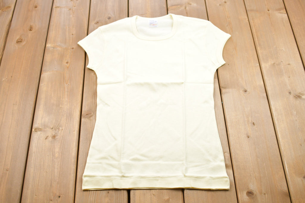 Vintage 1970s Basic Beige T-Shirt