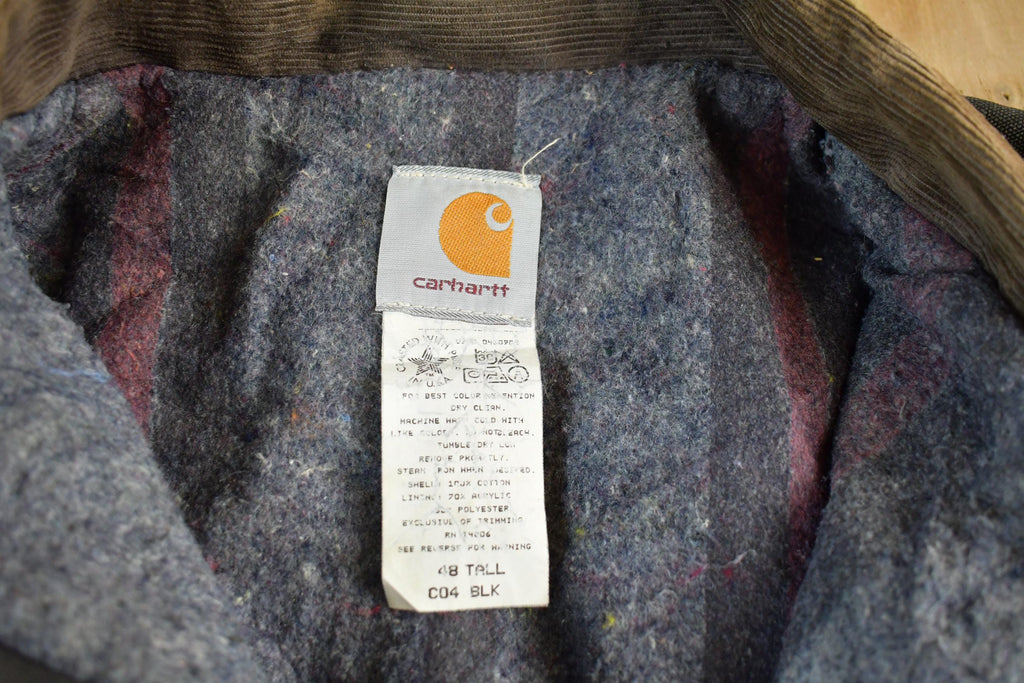 Vintage 1990s Carhartt Blanket Lined Jacket Mens 48 Tall