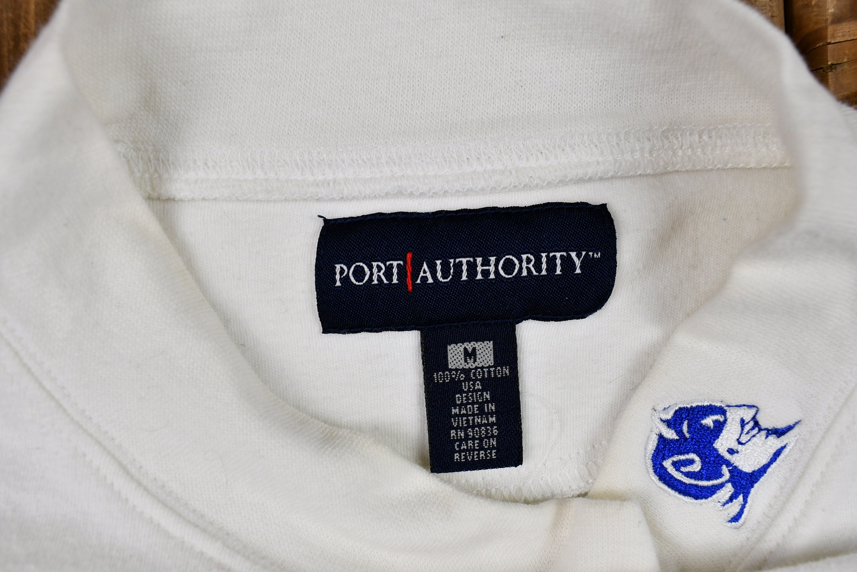 Vintage Duke Blue Devils Embroidered Mock Neck Sweatshirt
