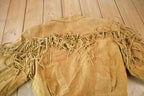 Vintage 1990s Du Sault Brown Suede Fringe Jacket
