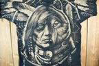 Vintage 1996 Liquid Blue Native American Graphic All Over Print T Shirt Size XL