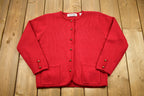 Vintage 1990s Karen Scott Petite Knit Cardigan Sweater