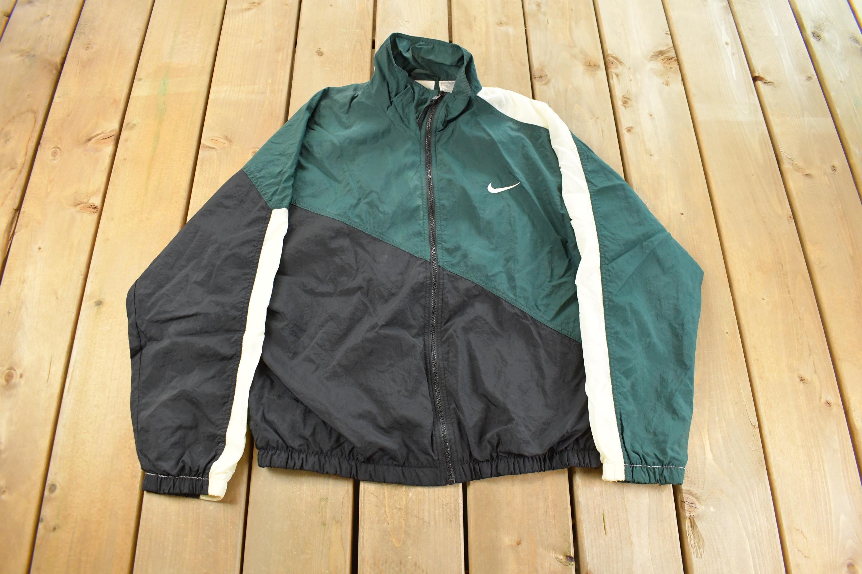 Vintage 1990s Nike Mini Swoosh Windbreaker Jacket Men's Medium