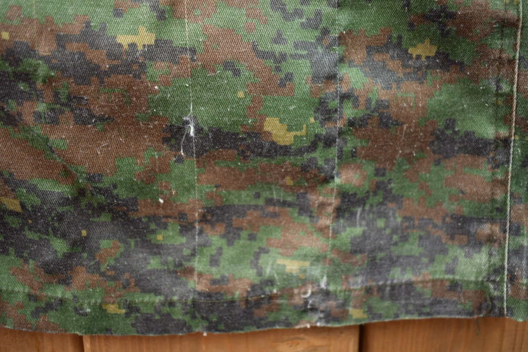 Vintage Military Zip Up Digital Camo Shirt