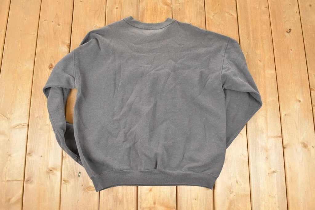 Vintage 1990s Cute Hummingbird Floral Embroidered Crewneck Sweatshirt Men's L