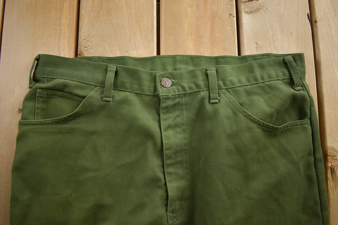 Vintage 1980s Levi's Green Pants Size 36x30
