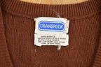 Vintage 1980s Brown Knitted Sweater Vest