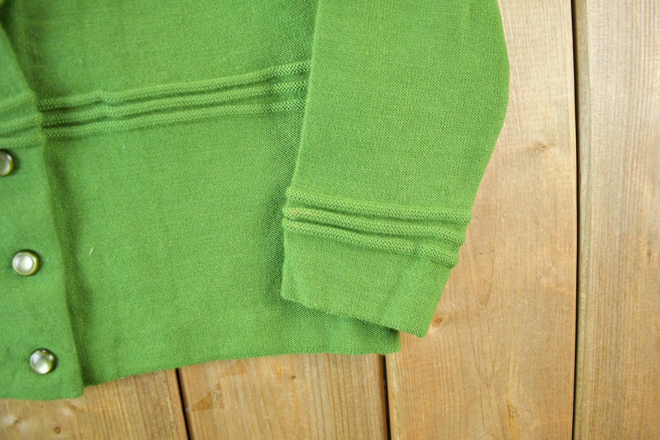 Vintage 1960s 1970s Polish Wool Cardigan Sweater Women's Small