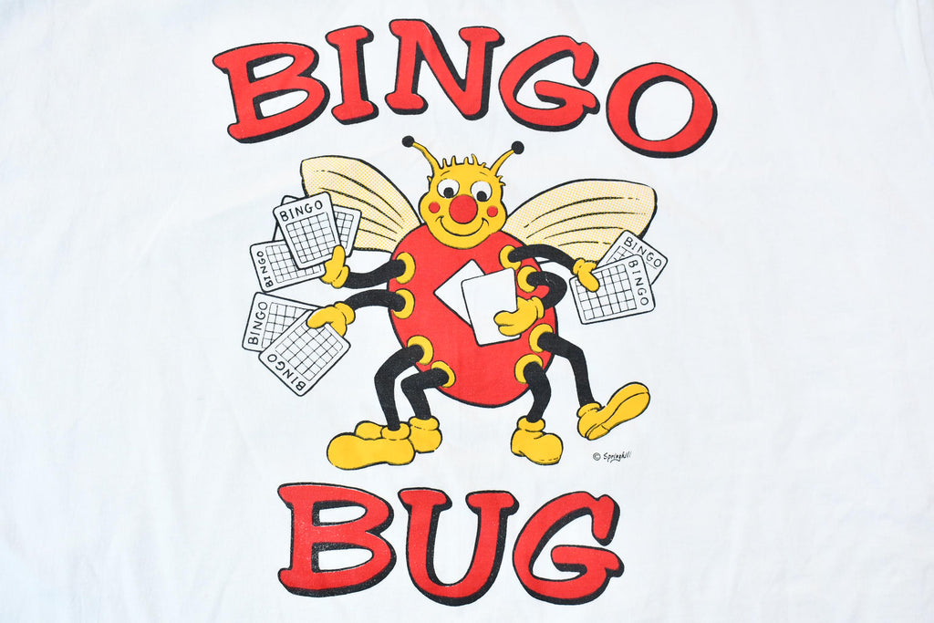 Vintage 1990s Single Stitch Bingo Bug Graphic T-Shirt