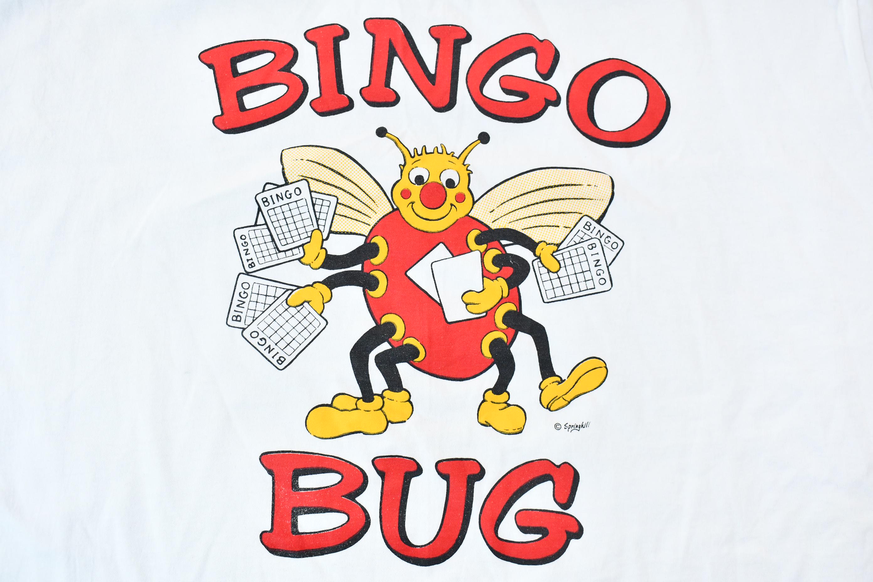 Vintage 1990s Single Stitch Bingo Bug Graphic T-Shirt